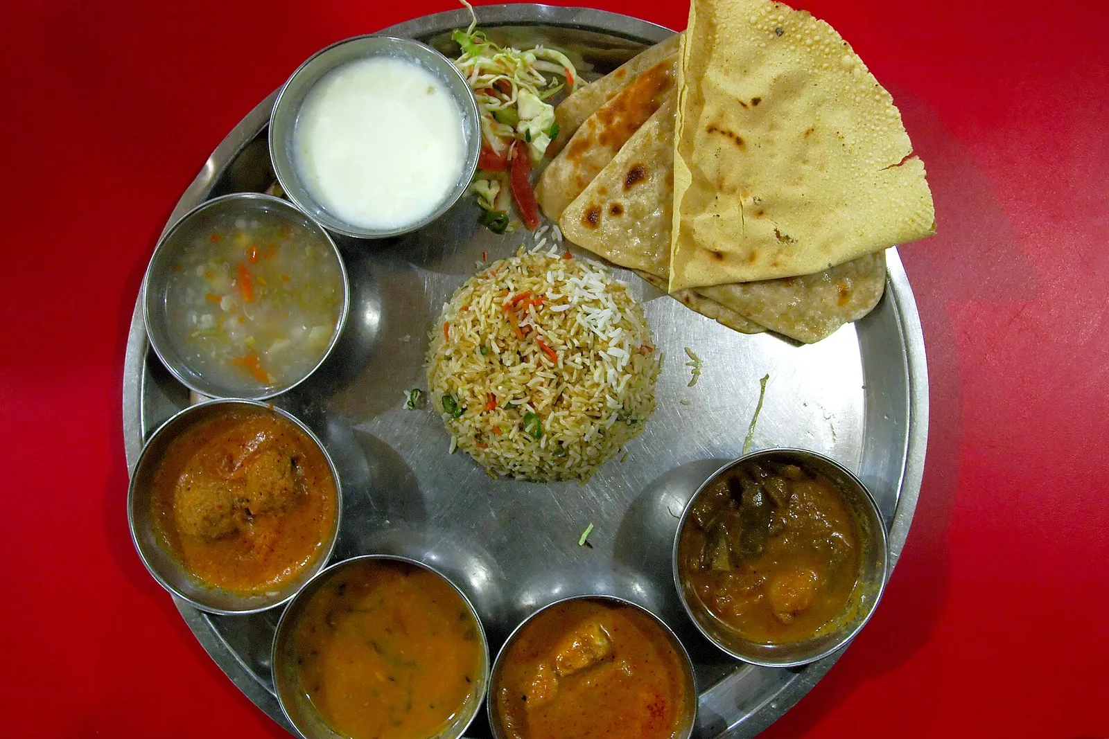 An Indian thali
