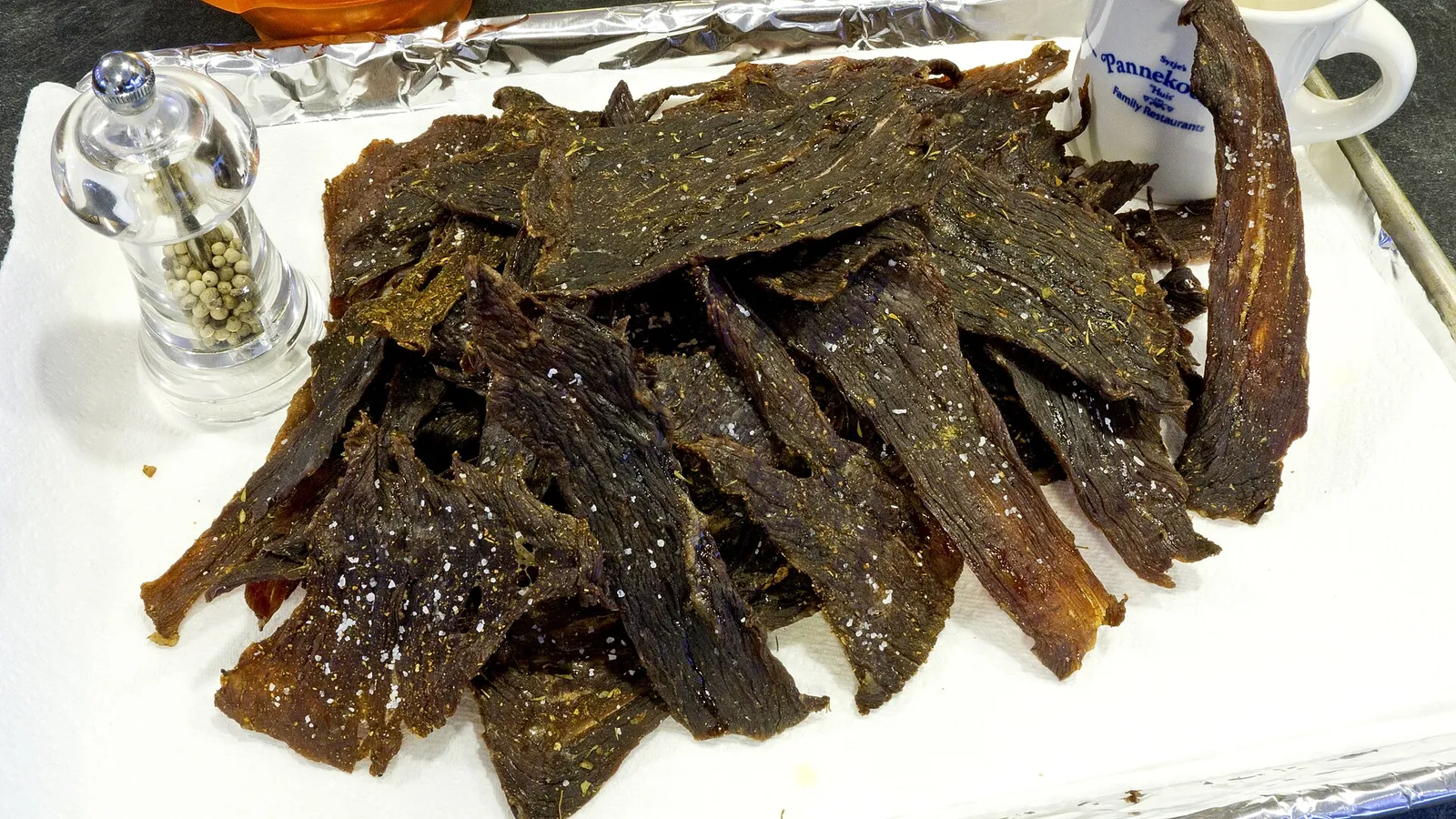 Pieces of beef jerky